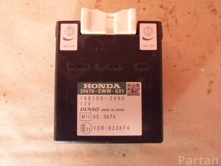 HONDA 39670-SWW-G01, 39670SWWG01 / 39670SWWG01, 39670SWWG01 CR-V III (RE_) 2007 Control unit for park assist