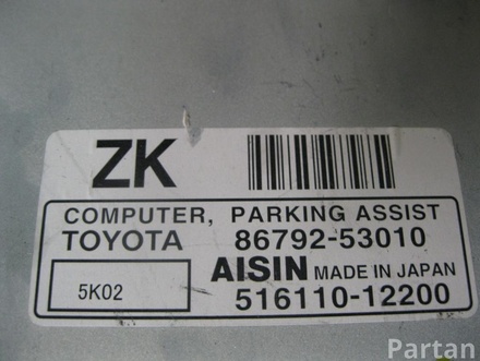 LEXUS 86792-53010 / 8679253010 IS II (GSE2_, ALE2_, USE2_) 2006 Control unit for park assist