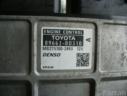 TOYOTA 89661-0D310 / 896610D310 YARIS (_P9_) 2007 Control unit for engine
