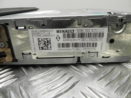 RENAULT 8200 533 617, 8200029616A / 8200533617, 8200029616A LAGUNA II Grandtour (KG0/1_) 2006 Radio / CD