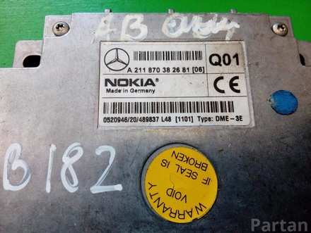 MERCEDES-BENZ A 211 870 38 26 / A2118703826 E-CLASS (W211) 2006 Control unit for parking heater