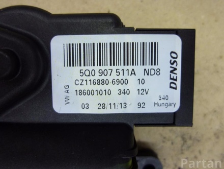 SKODA 5Q0 907 511 A / 5Q0907511A OCTAVIA III (5E3) 2013 Adjustment motor for regulating flap