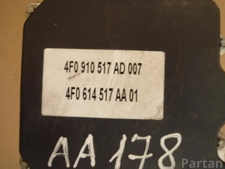 AUDI 4F0 910 517 AD, 4F0 614 517 AA / 4F0910517AD, 4F0614517AA A6 (4F2, C6) 2007 Moduł sterujący ABS hydrauliczny