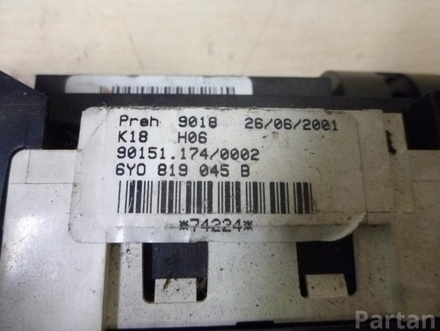 SKODA 6Y0 819 045 B / 6Y0819045B FABIA I (6Y2) 2001 Control Unit, heating / ventilation