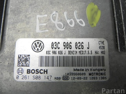 SKODA 03C 906 026 J / 03C906026J FABIA II (542) 2013 Control unit for engine