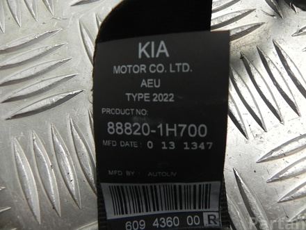 KIA 88820-1H700 / 888201H700 CEE'D Hatchback (ED) 2007 Safety Belt
