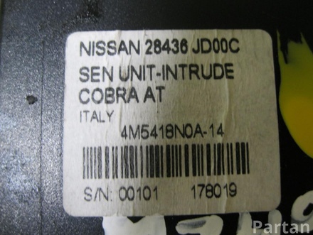NISSAN 28436 JD00C / 28436JD00C QASHQAI / QASHQAI +2 I (J10, JJ10) 2008 Control unit for anti-towing device and anti-theft device